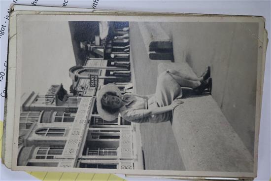 Two albums of Edwardian and later postcards, subjects include a girl with a large early German teddy bear, YWCA, hospital ward scenes